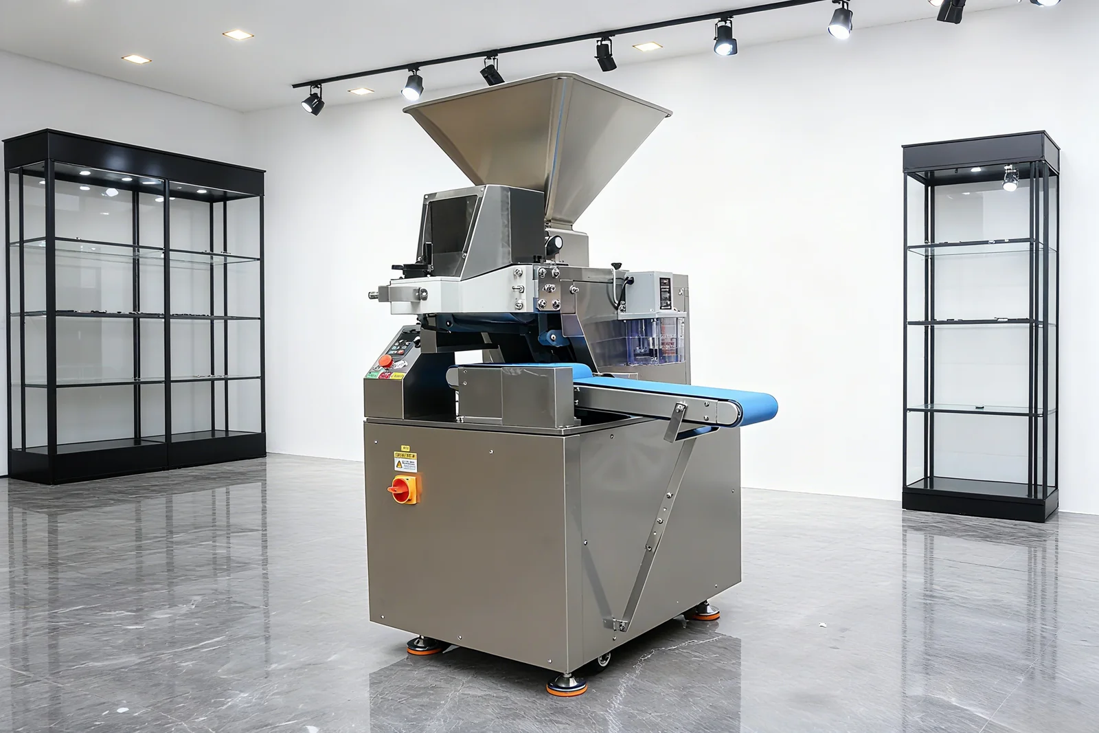 BAKESLA tapered divider and rounder set up for a 20 g dough weight trial